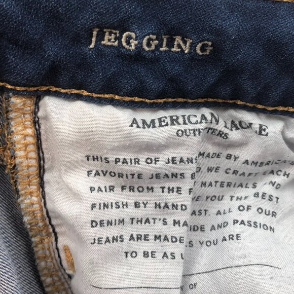 American Eagle Outfitters Womens Jeans Size 2 Skinny Jeggings Stretch Blue Denim - Picture 10 of 16